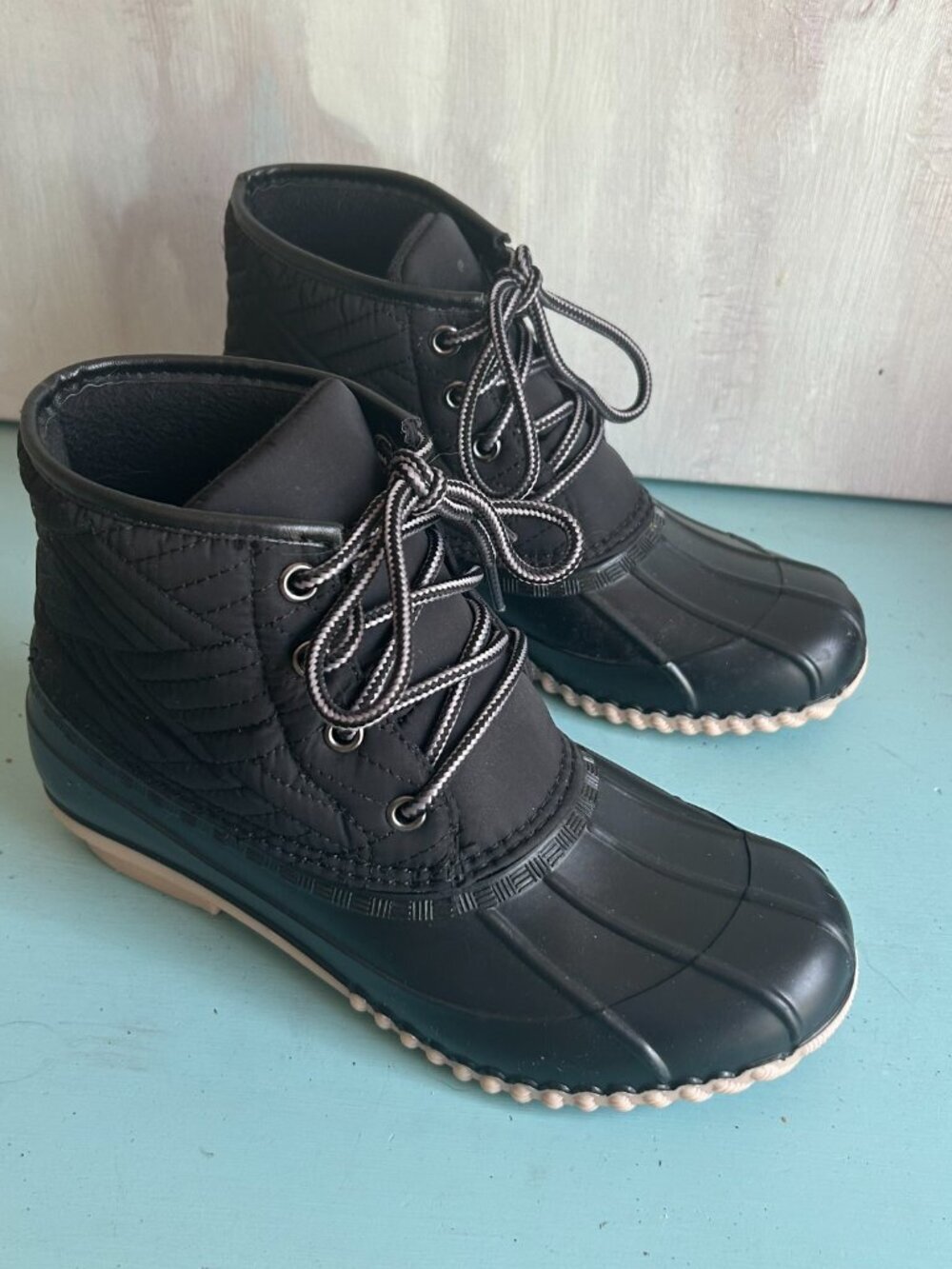 Magellan Outdoors Quilted Duck Boot Waterproof Rubber All Weather Size 6 - Picture 12 of 14